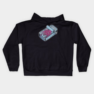 Ugly Angler Fish in Tin Can Illustration // Deep Sea Anglerfish Kids Hoodie